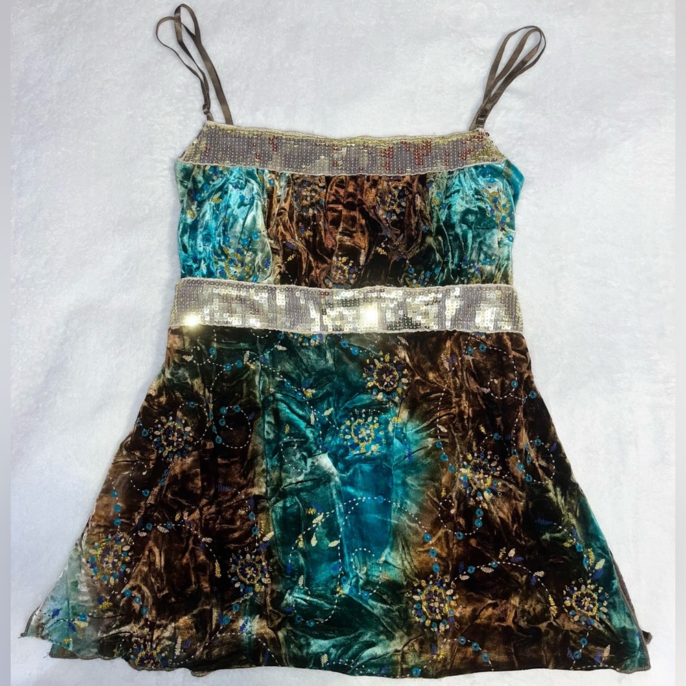 Vintage Y2K JTB Ombré Sequin Going Out Top Fairycore